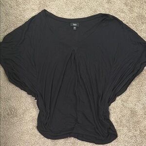 H&M Black Oversized Short Sleeve Blouse